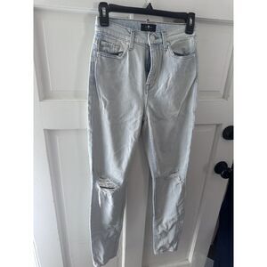 7 For All Mankind Womens Jeans Size 24 Light Wash Super Soft Denim